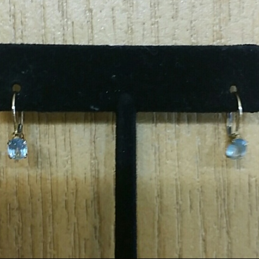10k blue topaz earrings